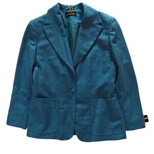 Giorgio Sant Angelo Blue Wool Blazer Jacket Vintage NWT Size 12